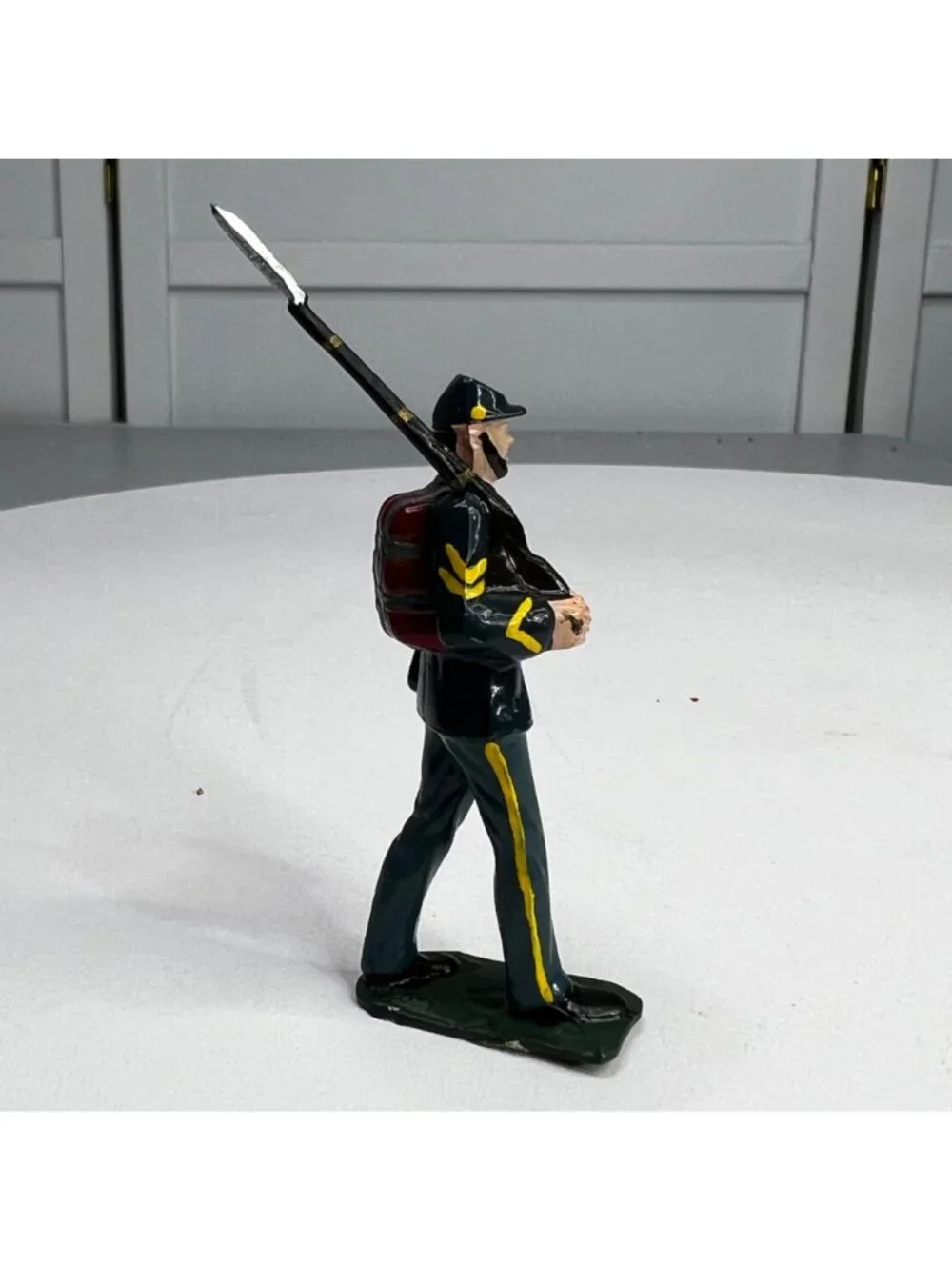 Vintage Union Toy Soldier Figurine in Marching Pose - Possibly Marx Reissue?